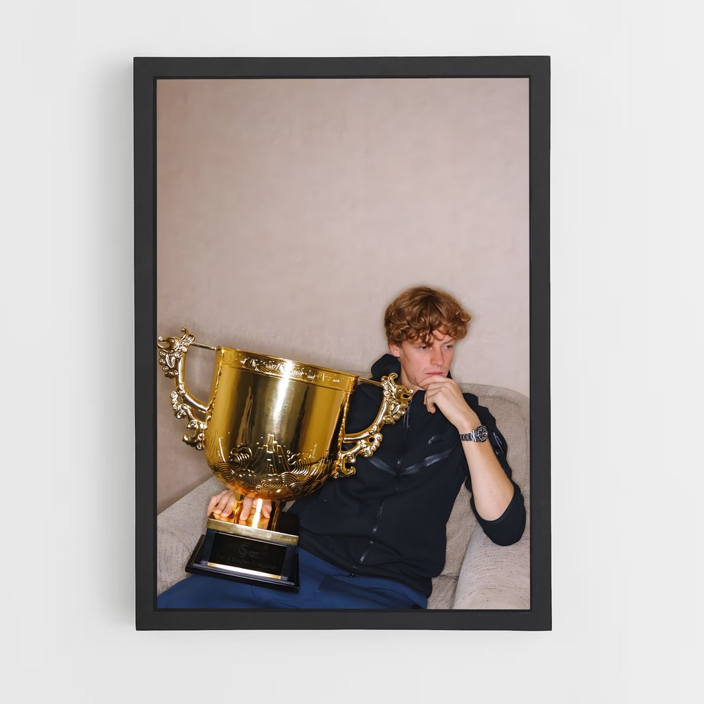 Poster Le Champion de Jannik – affiche Tennis (vue 2)